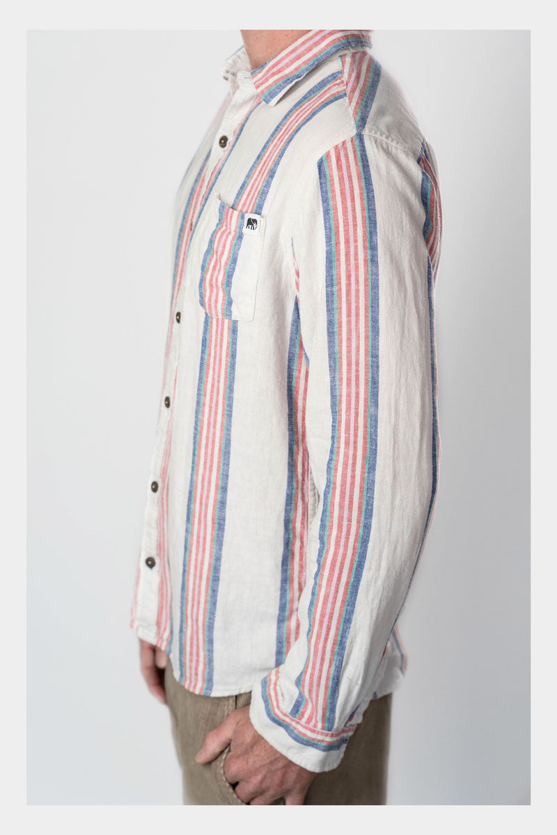 Stripes Linen Long Sleeve Shirt