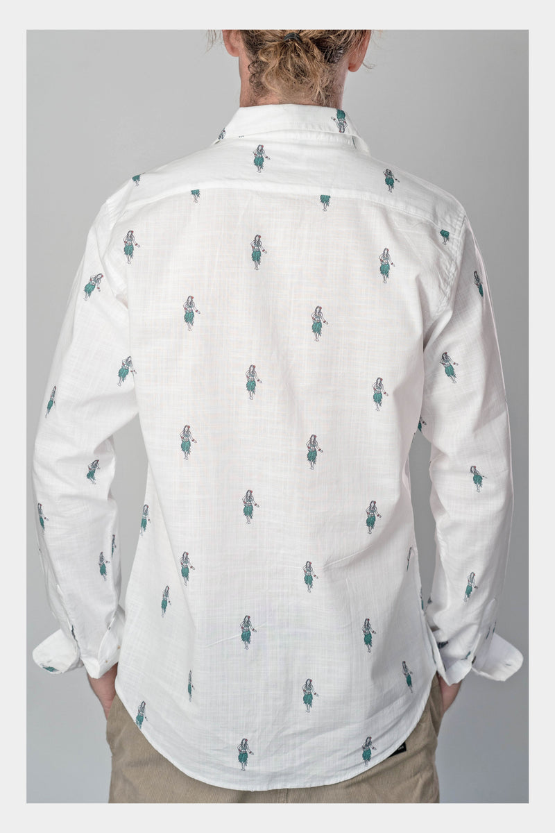 Linen Aloha Long Sleeve Shirt