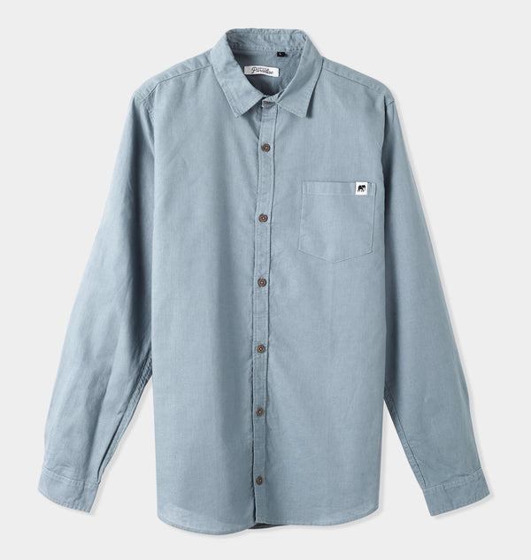 Teal Linen Long Sleeve Shirt