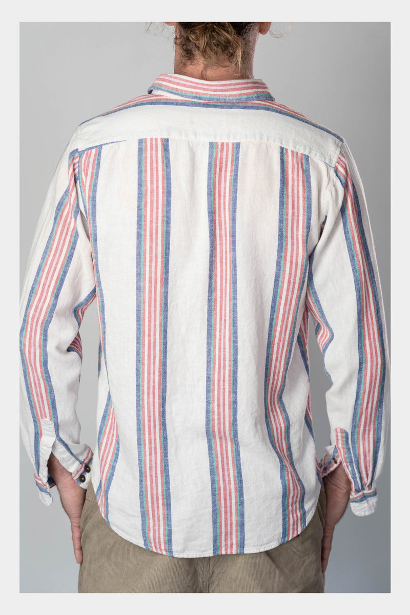 Stripes Linen Long Sleeve Shirt