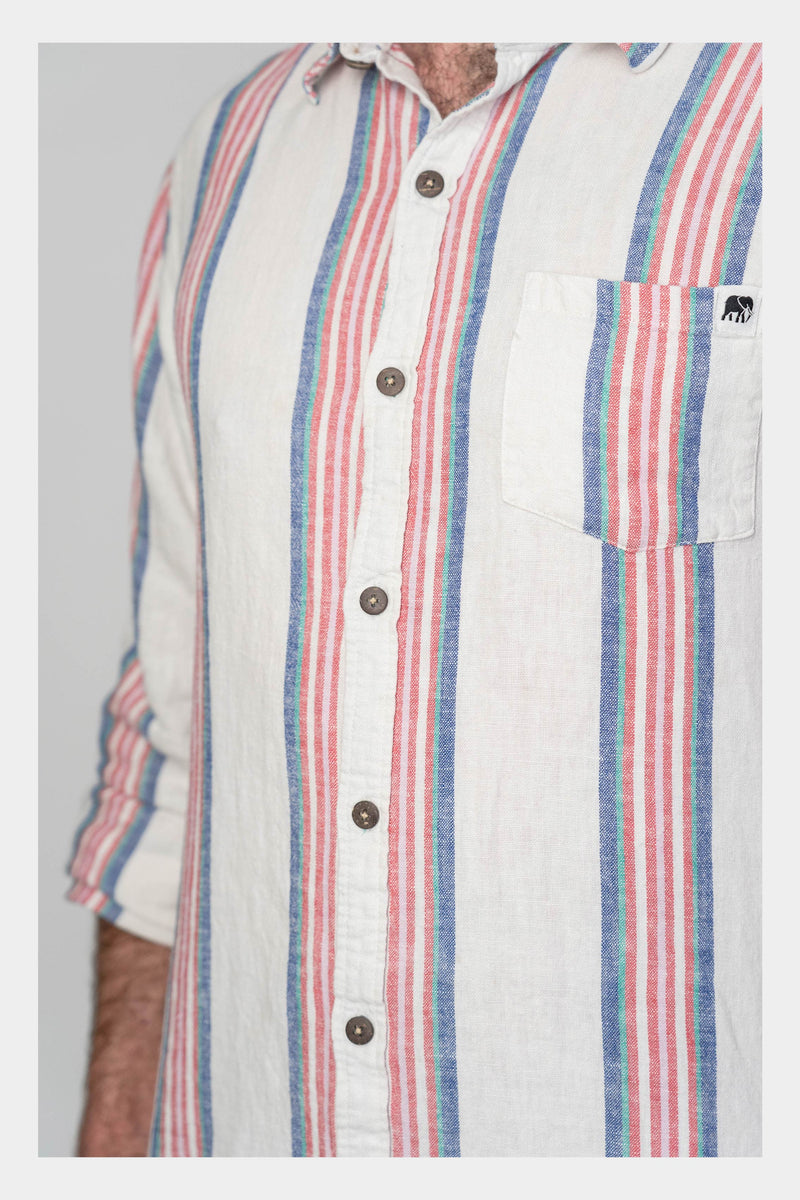 Stripes Linen Long Sleeve Shirt