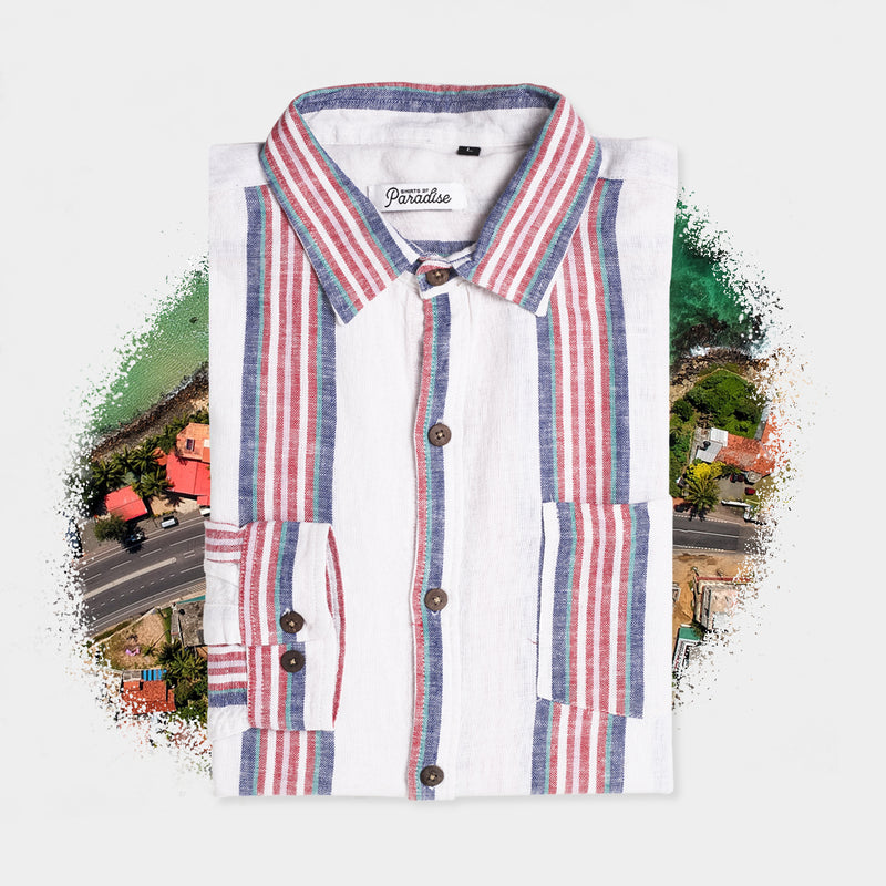 Stripes Linen Long Sleeve Shirt