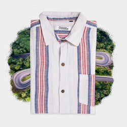 Stripes Linen Short Sleeve Shirt